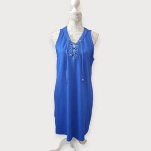 Tommy Bahama Island Cays Lace Up Spa Dress Beach Resort Swim Cover-Up Size Lg